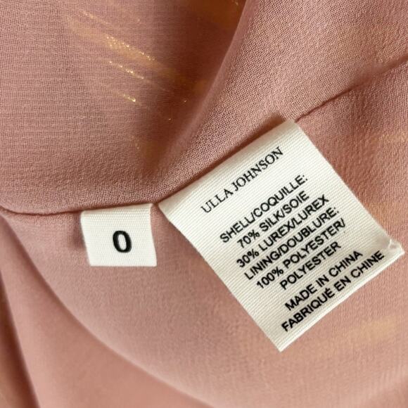 Ulla Johnson Averil Mini Dress 0 Pink Gold NEW - Picture 12 of 13